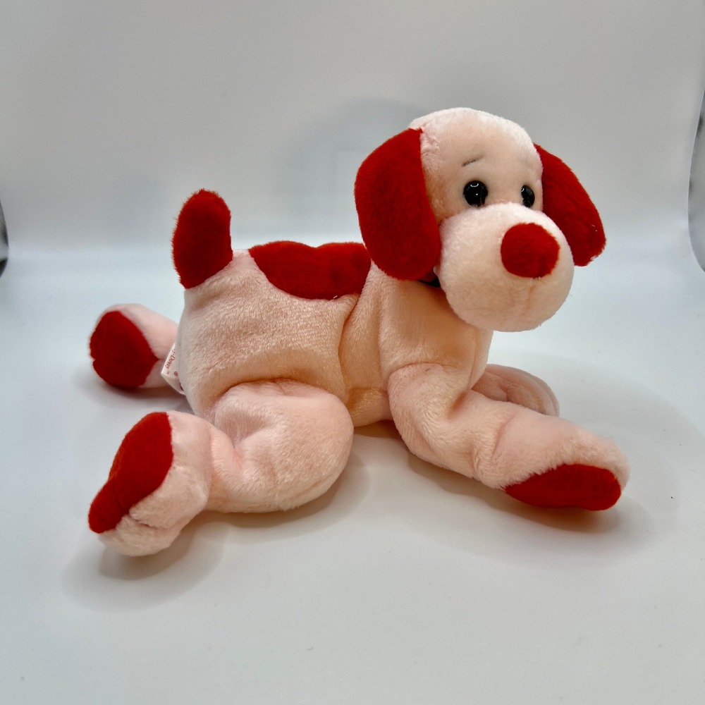 Lovey Dovey Beanie Baby‎ - Valentine's Pink Red Puppy Dog - 2004